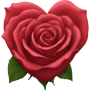 rose in the heart sticker
