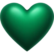 Dark green heart sticker