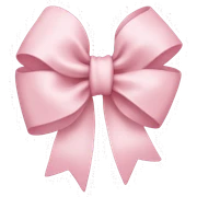 Light pink bow sticker