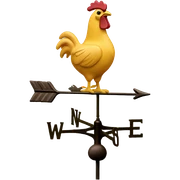 Weathervane with chicken sticker