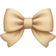 beige bow  sticker