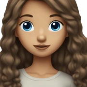 brownhaired girl with blue eyes  sticker