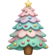 Pastel Christmas tree sticker