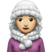 Snow girl sticker
