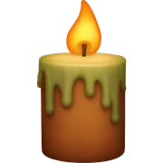 Autumn candle sticker