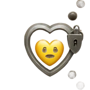 heart in a lock  sticker