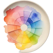 watercolor mixing plate  sticker