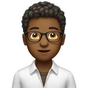 boy in glasses on white  sticker