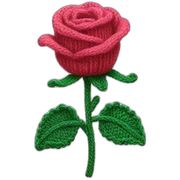 Knit rose sticker