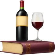 Books and wine  sticker