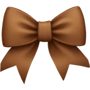Brown bow  sticker