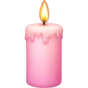 light pink candle sticker