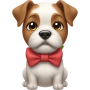Dog with bow  sticker