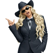 blonde in formal attire sticker