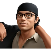 a boy in black hat sticker