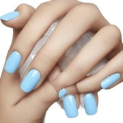 light blue nails sticker