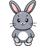 normal rabbit sticker