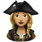 Pirate woman sticker