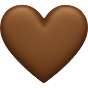 Brown heart sticker