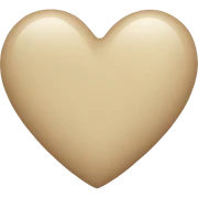 Beige heart sticker