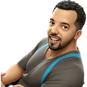 smiling driver in tank top sticker