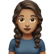 girl with light brown skin and dark brown eyes and dark brown wavy hair sticker