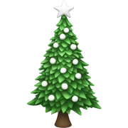green and white christmas tree  sticker