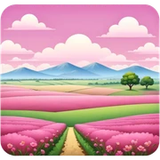 Summer pink  landscape sticker
