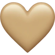 Beige heart sticker