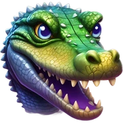 Magic crocodile sticker