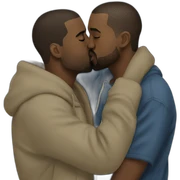 kanye kissing kanye sticker