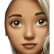brown eyed girl portrait close up sticker