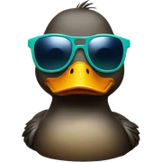 duck with sunglasses  sticker