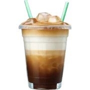Starbuck ice coffee with ice cubes sticker