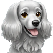 Silver dog with long floppy ears sticker
