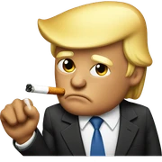 Donald Trump smoking  sticker