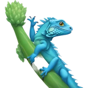 Blue iguana  sticker