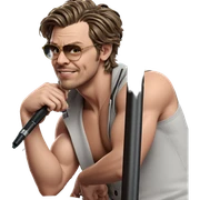 heartthrob with stylish flair sticker