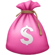 Pink money bag sticker