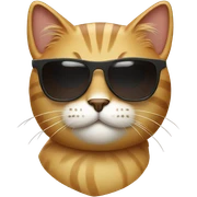 Cat with sunglasses sticker