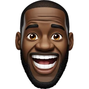 LeBron James with his mouth open sticker