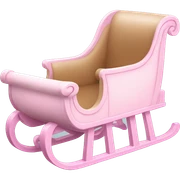light pink sleigh sticker