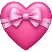 pink heart with bow sticker