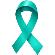 Teal ribbon sticker