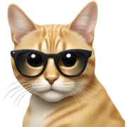 Cat with sunglasses sticker