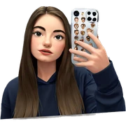 bathroom selfie with reflection sticker