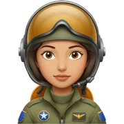 Piloto de caza mujer  sticker