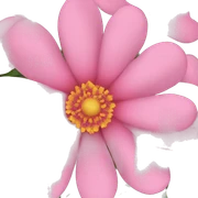 A pink flower sticker
