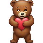 Hug heart bear sticker