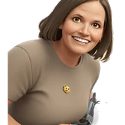 smiling girl enjoying her meal sticker
